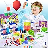 UNGLINGA Kinder Wissenschaft Experiment Kits 30 Schule Labor Experimente mit Laborkittel Wissenschaftler Spielzeug Geschenke für Jungen Mädchen im Alter von 5 - 11 Jahren verkleiden und Rolle Spielen