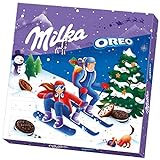 Milka und OREO Adventskalender 1 x 284g, Kalender mit verschiedenen Milka und OREO Süßigkeiten