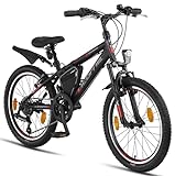 Licorne Bike Guide Premium Mountainbike in 20 Zoll - Fahrrad für Mädchen, Jungen, Herren und Damen - 18 Gang-Schaltung