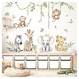 Little Deco Wandtattoo Safaritiere Giraffe Löwe Elefant DL5130 S