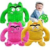 Farbmonster Plüschtier, 3 Stück Monster Der Gefühle, Bunte Monster Plüschtier für eine fröhliche, Niedliches Farbmonster Plüschpuppe Spielzeug Plüschies, Monster Kuscheltier Geschenke