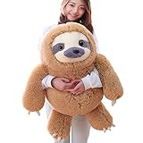 Winsterch-E Gefüllten Stofftiere Faultiere, Plüsch Faultier(Brown, 70cm)