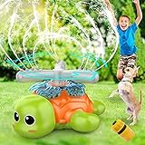 FOSUBOO Wassersprinkler für Kinder Outdoor Draußen, Wasserspielzeug Kinder Wasser Sprinkler Garten im Schildkröt Wasserspiel als Gartensprenger Garten Rotations Spielzeug ab 3 Jahre