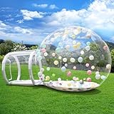 Aufblasbares Blasenhaus, Aufblasbares Bubble House Dome mit Gebläse & Pumpe, Wasserdichtes Gartenzelt aus PVC in Kommerzieller Qualität für Hochzeiten, Camping, Party (300cm/Weiß)