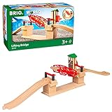 BRIO World 33757 Hebebrücke - Eisenbahnzubehör Holzeisenbahn - Kleinkinderspielzeug empfohlen für Kinder ab 3 Jahren
