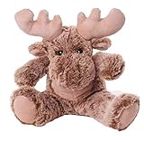Inware 6780 - Kuscheltier Elch Carlo, sitzend, grau/beige, 20 cm, Schmusetier