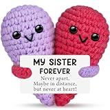 Gehäkelt Kuscheltier, Lustige Positive Geschenke mit Karte, Gehäkelter Herzform for Best Friends Geschenke, Emotional Support Kuscheltierfür Frauen, Geburtstagsgeschenk
