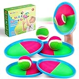 Weokeey Klettballspiel für Kinder Klettball Strandspielzeug Outdoor Spielzeug Wasserdicht Klettspiel Wurf Spiel Kinderspiele Ostergeschenke Kinder ab 3 4 5 6 7 Jahre Ballspiele für Draußen Garten