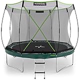KINETIC SPORTS Trampolin Federlos-Design 'Bungee Safety Elite' Ø 244/305/366 cm - AirMAXX Sprungtuch-Technologie, Ultraleise, Outdoor Gartentrampolin für Kinder & Erwachsene