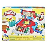 Play-Doh Supermarkt-Kasse Spielzeug für Kinder ab 3 Jahren mit lustigen Geräuschen, Zubehör und 4 Farben