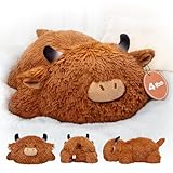 Mewaii Weighted Plüsch Gewichtstiere Hochlandrind Kuscheltier 58cm,1.8kg (4.0 lbs) Kawaii Plüschtiere für Kinder,Komfortabel und Kuschelig, Kuscheltiere für Frauen und Männer