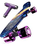 Deleven Skateboard mit Skate Tool, ABEC-9 Lagern und 78PU Rädern - The Universe Collection - Für Kinder, Erwachsene, Anfänger - 56 cm