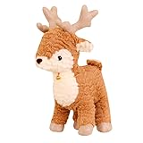 Xiyocadt Kuscheltier REH Bambi Kuscheltier Hirsch PlüSchtier Rentier Sehr Weiches Und SüßEs Hirsch-PlüSchtier, Geschenke FüR Jungen Und MäDchen (30cm,Hirsch)