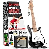 Pyle E Gitarre Kinder – Electric Guitar for Kids, Kindergitarre ab 4 Jahre, geeignet, um Gitarre zu Lernen Kinder Gitarre Elektrisch mit Gitarre Set: Gitarre Tuner, Tasche, Kabel, Picks, Saiten & Gurt
