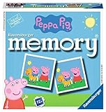 Ravensburger 21415 - Peppa Pig Memory, der Spieleklassiker für alle Fans der TV-Serie Peppa Pig, Merkspiel für 2-8 Spieler ab 4 Jahren