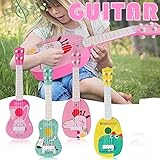 DAN DISCOUNTS Gitarre/Musikinstrument für Kinder 6 Saiten Kinder Spielzeug Gitarre Pädagogisches Spielzeug-Hell-Pink
