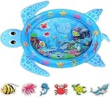 Tummy Time Wassermatte, 122 x 95 cm, Größe XL, Baby-Wassermatte, aufblasbare Spielmatte für 3, 6, 9, 12 Monate, Neugeborene, Jungen und Mädchen