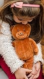BÄRENMARKE Teddybär - braun, 26cm | Knuddelbär, Teddy klein zum Kuscheln & Einschlafen | Stofftier, Kuscheltier für Kleinkinder ab 3 Jahren