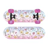 Ozbozz: 43,2 cm Skateboard – Prinzessin – robuste blinkende Räder, Rutschfester Griff, leichtgängige Kugellager, Holzdeck, Outdoor-Spielzeug zum Aufsitzen, Kinder ab 3 Jahren