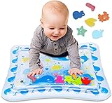 Airlab Wassermatte Baby 70x50 cm, Wassermatte BPA-frei für Neugeborene, Wasserspielmatte Baby Spielzeug ab 3 6 9 Monate, Spielmatte Baby Geschenk für Kinder Mädchen Junge, Weißer Ozean