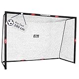 HUDORA Fußballtor Pro Tect - großes Fußballtor für Kinder und Erwachsene - Schaumstoff ummanteltes Fußballtor mit Netz - Hochwertige Outdoor Torwand mit Aufprallschutz