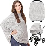 KeaBabies Stilltuch für Unterwegs - Multifunktionale Autositzbezüge für Baby, Weich & Atmungsaktiv Nursing Breastfeeding Cover, Babyautositzbezug für Mädchen, Junge Kinderwagenbezug (Herringbone)