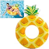 Intex 56266 Luftmatratze Schwimmreifen aufblasbar 'Pineapple' 117 x 86 cm