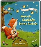 Mein Puste-Licht-Buch 1: Wenn im Dunkeln Sterne funkeln: Gute-Nacht-Buch mit Puste-Licht und LED-Lämpchen, Mitmachbuch für Kinder ab 18 Monaten (1)