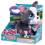 Just Play furReal Walk-A-Lots French Bulldog, interaktives Spielzeug, 20,3 cm großer, laufender Plüschwelpe mit Soundeffekten, 4-teilig, Kinderspielzeug ab 4 Jahren, 22.86