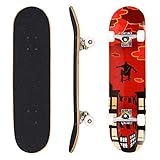 WeSkate Skateboard Komplettboard 79x20cm Holzboard für Anfänger mit ABEC-7 Kugellager 31 Zoll 7-lagigem kanadischem Ahornholz und 85A Rollen für Kinder, Jugendliche und Erwachsene