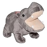 Wild Republic Wild Calls Nilpferd, Elektronisches Kuscheltier, Spielzeug für kleine Kinder, Stofftier mit Funktion, Mädchen-Geschenke, Authentische Tiergeräusche für Kinder, 20 cm