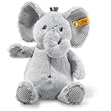 Steiff Kuscheltier Elefant Ellie, Süßes Stofftier mit Namen, Jungen, Mädchen & Babys ab 0 Monaten, Soft Cuddly Friends, Plüschtier 28 cm klein, 240539