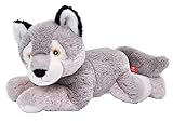 Wild Republic Ecokins Wolf, Kuscheltier aus Stoff, Nachhaltiges Spielzeug, Baby Geschenk zur Geburt von Jungen und Mädchen, Stofftier 30 cm