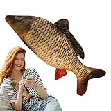 Facynde Gefülltes Fisch-Plüschtier, riesiges Fischkissen | Plüschfisch Stofftier | Weiches Fischkissen, Karpfen-Plüsch-Raumdekoration, Plüschkissen, Fisch-Plüschtier, Heimdekoration