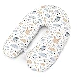 Amilian Stillkissen 170 cm XXL – Schwangerschaftskissen für Schwangere – Lagerungskissen – Seitenschläferkissen mit Bezug – Body Pillow für Stillzeit
