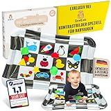 SpielLieb® Wassermatte Baby BPA frei – Babymatte XXL, Spielzeug ab 3, 6 & 9 Monate – Wasserspielmatte Baby mit Kontrastbildern – Baby Wassermatte, Bauchlage Spielzeug Baby & Montessori Matte