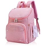 Voova Baby Wickelrucksack Grosse Kapazität Wasserdicht Windelrucksack Baby Reisetasche Babyrucksack und Multifunktionale Babytasche Groß Wickeltasche Rucksack mit Wickelunterlage Mama und Papa Rosa