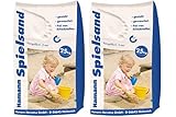 Spielsand Classic 50 kg - Qualitäts Quarzsand, gesiebt, frei von Schadstoffen, gewaschen, feine Körnung, Spielplatz, Sandkasten, Kindergeburtstag