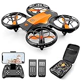 4DRC V8 Drohne mit Kamera HD 720P für Kinder, RC Quadrocopter Fernbedienung und Handsteuerung,Höhenhaltung,Start/Landung mit einem Knopf, 3D-Flips,Stunt Flug für Anfänger