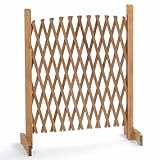 Probache IDMARKET Barriere, ausziehbar, Holz, Gitter