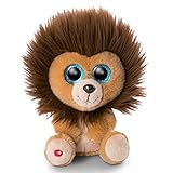 NICI 46950 Original – Glubschis Cliff 25 cm – Kuscheltier Löwe mit großen Augen – Flauschiges Plüschtier mit Glitzeraugen – Schmusetier für Kuscheltierliebhaber, braun/braun