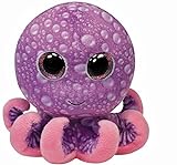 Carletto Ty 36740 TY 36740-Legs-Octopus mit Glitzeraugen, 15 cm, pink/violett, Lila