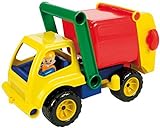 Spielzeug-Müllwagen mit zahlreichen Funktionen und Lena-Spielfigur (SIMM Spielwaren)