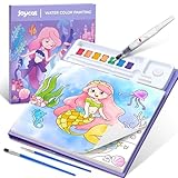 JoyCat Malbuch mit Wasserfarben für Kleinkinder ab 3-8 Jahren, Aquarell Malset für Kunst & Basteln, Lernspielzeug als Geburtstagsgeschenk für Jungen und Mädchen (Lila)