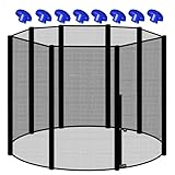 Trampolin Ersatznetz Sicherheitsnetz Trampolinersatznetz Ø 244 | 305 | 366 | 396 | 427 cm Ersatznetz Netz Ersatznetz Fangnetz (Ø 305 cm (8 Stangen))