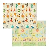 Relaxdays Spielmatte, Faltbare Kindermatte, schadstofffrei, 200 x 150 cm, XPE-Schaumstoffmatte, Krabbelmatte Baby, bunt