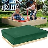 Sandkasten Abdeckung Wasserdicht 210D Oxford-Stoff Abdeckung Sandkasten Staubdicht Abdeckplane Sandkasten Sandkastenabdeckung mit Kordelzug für Sandkasten Garten (Grün, 150 * 150 * 20cm)
