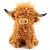 GVMJHYK Highland Cow Soft Plüsch Spielzeug,Hochlandkuh Plüschtier,Schottische Hochlandkuh Kuscheltier Plüschtiere,Realistische Kuscheltier Kuh Toy,für Kinder Party Geburtstag Weihnachten Geschenke
