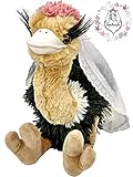 Brautstrauß Gerda **Premium** Plüschtier - Vogel Strauß Stofftier Partygag als Wurfstrauss für die Hochzeit oder für Braut und Junggesellinnen.