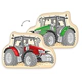 Herding Konturenkissen Traktor, ca. 36 x 24 x 5 cm, Polyester, Formkissen, Twin